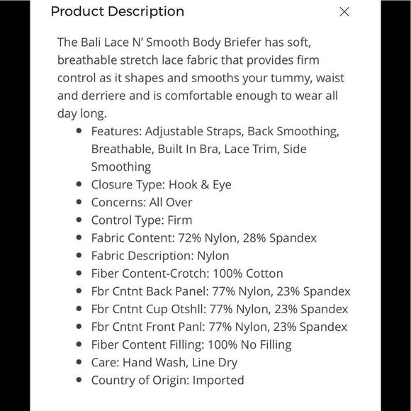 Bali Lace’N Smooth Body Briefer - Picture 2 of 7